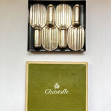 Ancien porte couteau 4 Christofle modèle raquette Luc Lanel designer Art Deco box
