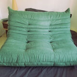 Togo sofa 2 places rehoussé to nine Alcantara Emerald Green