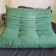 Togo sofa 2 places rehoussé to nine Alcantara Emerald Green