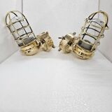 Nautical Ship Marine Solid Brass Passageway Bulkhead Light With Junction Box With Wire