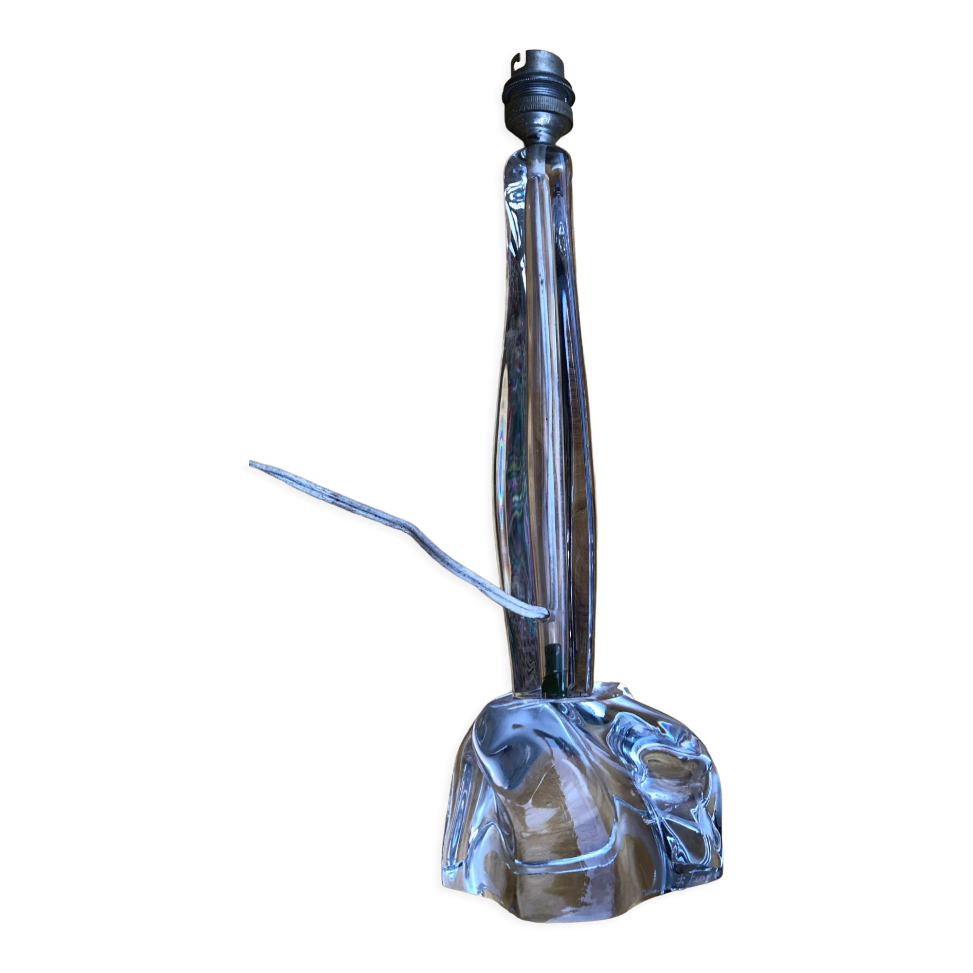 Daum Crystal Lamp Base France 1950s