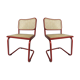 Set of 2 chairs Cesca B32 Marcel Breuer by Thonet