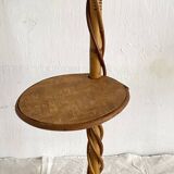 Vintage rattan plant holder