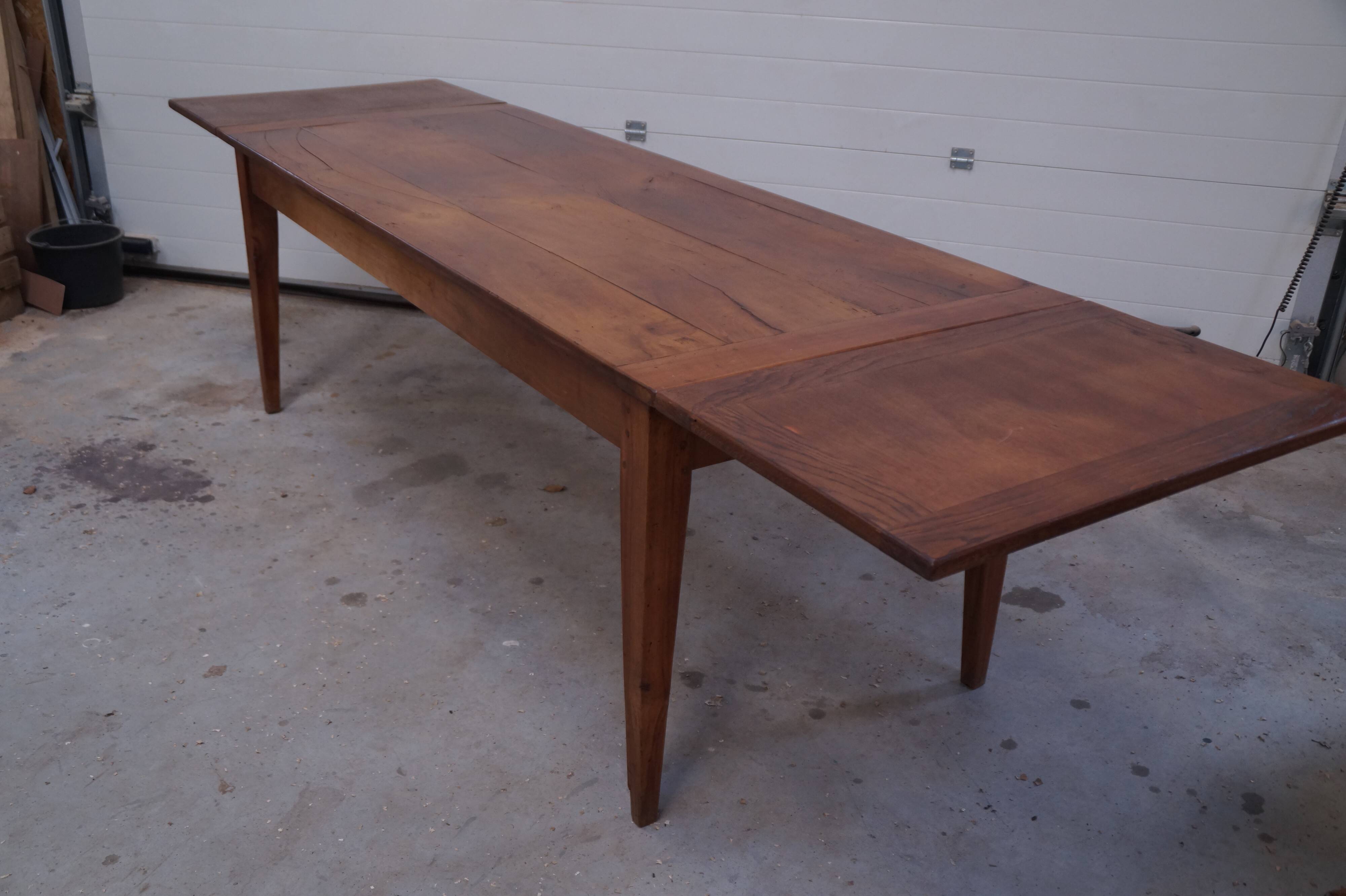 Table de ferme ancienne extensible