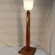 Old Art Deco table lamp 70 cm Mazda style in solid wood