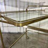 1970s gold rolling serving table