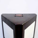 Double-sided patinated triangular wall light