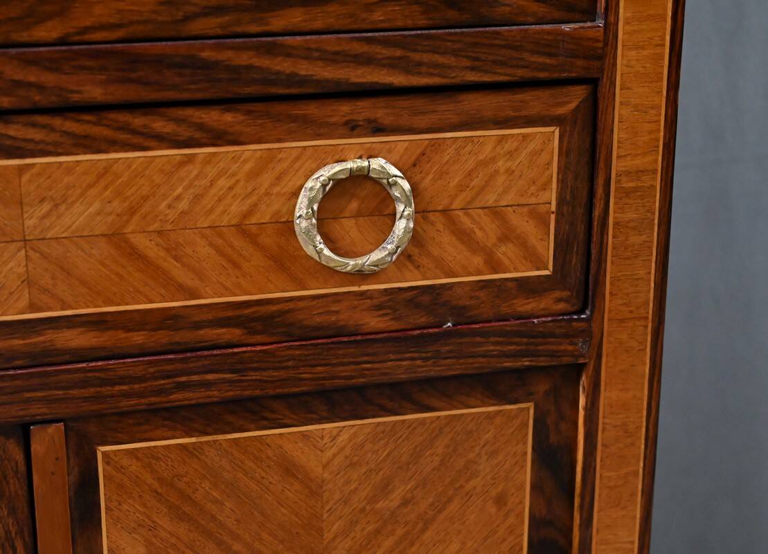 Rosewood and rosewood marquetry display cabinet, Louis XVI style – first part of the 20th century