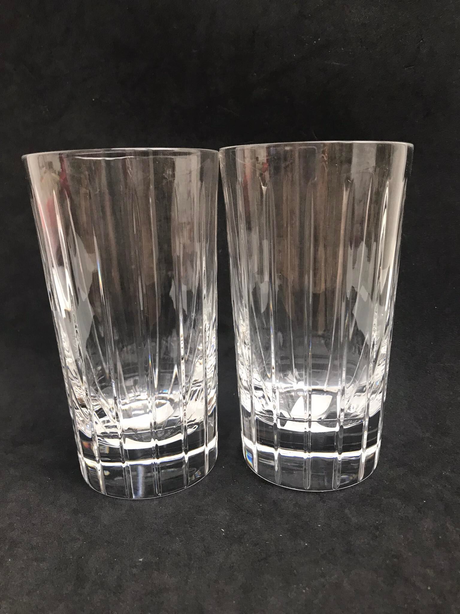 2 Christofle crystal glasses