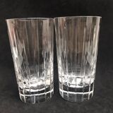 2 Christofle crystal glasses
