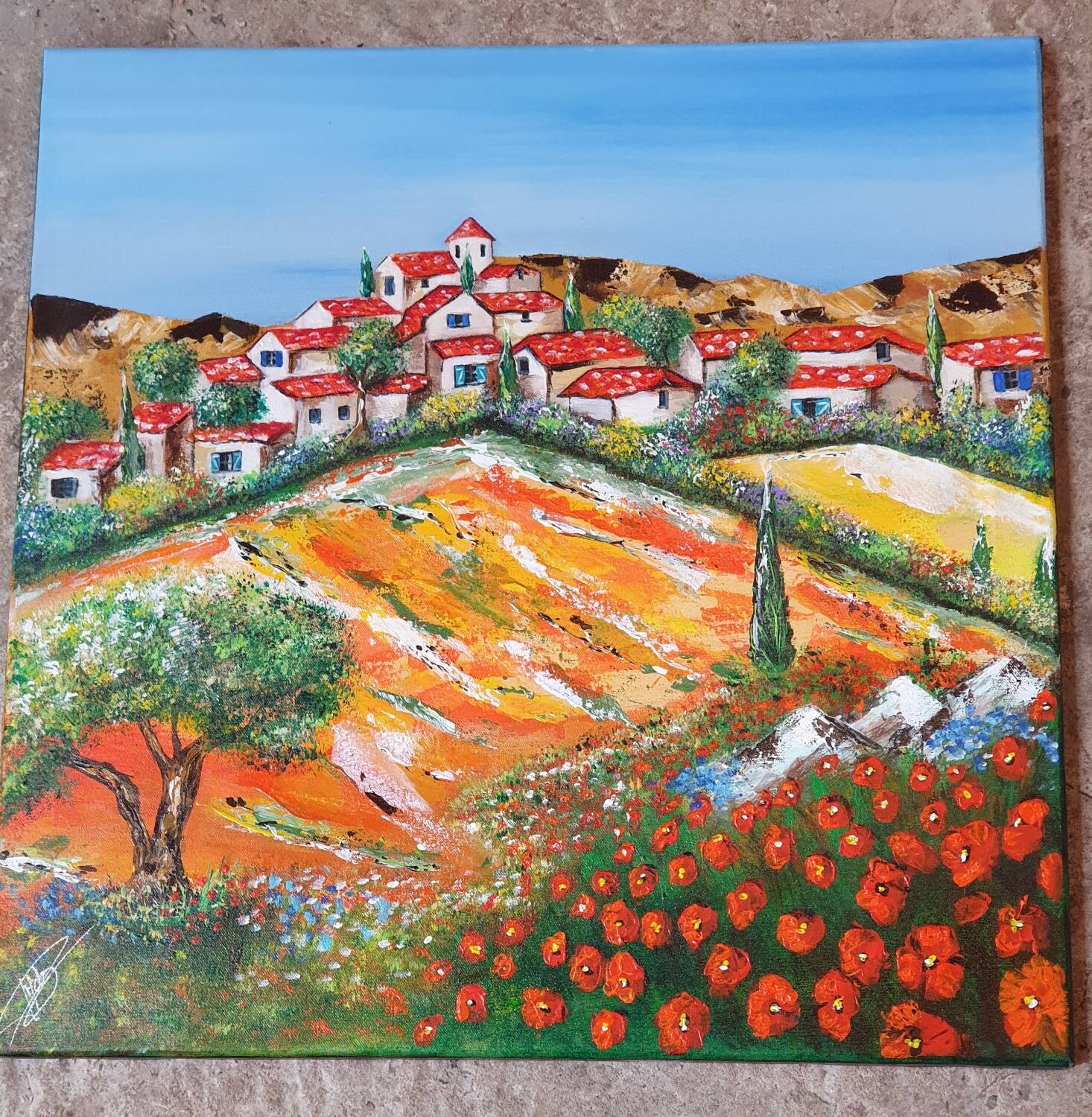 Oil painting on canvas landscape