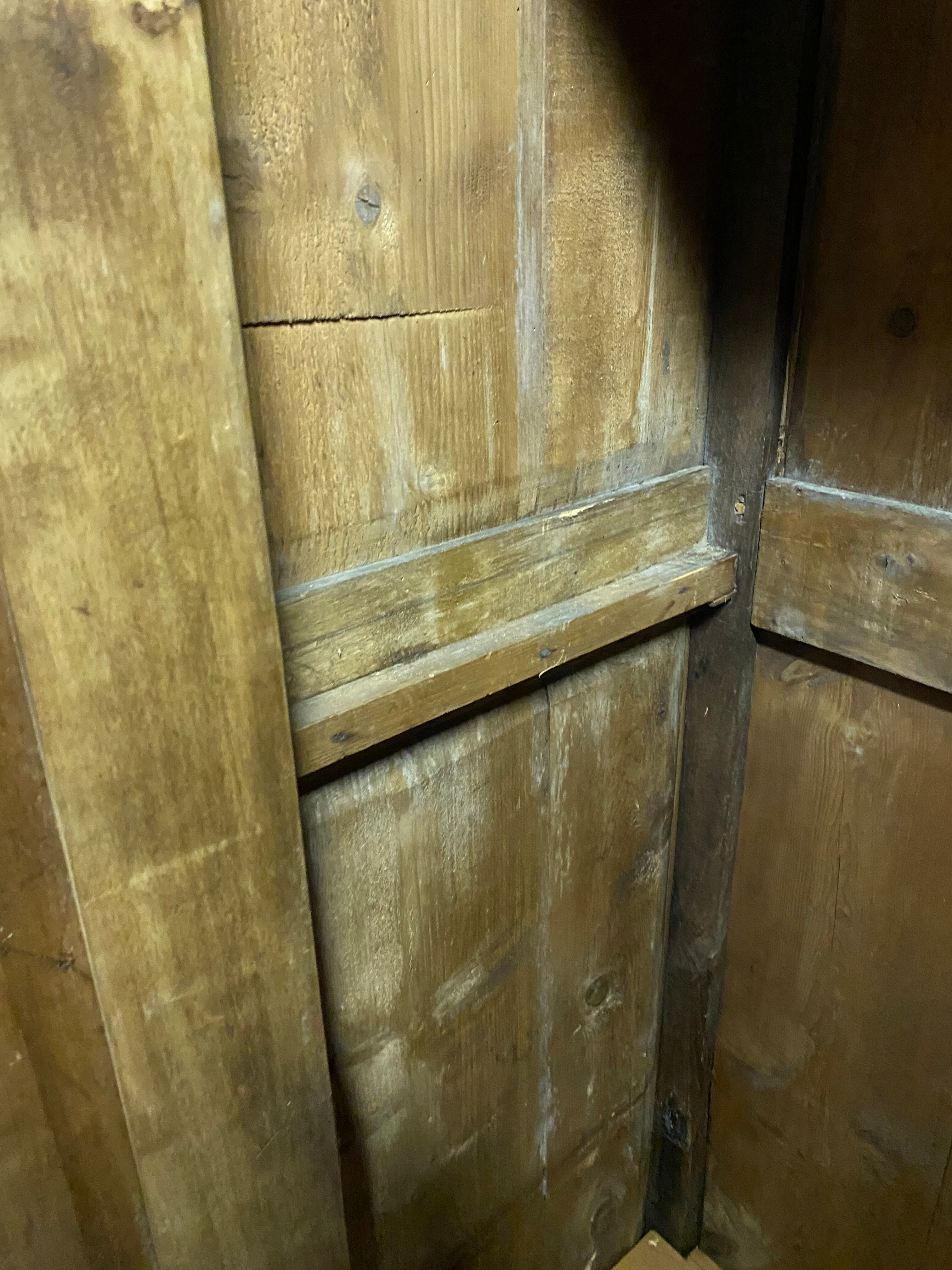 Large old pine cabinet