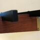 Teak, brass and black metal coat and hat rack, 1960s