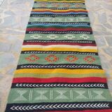 Corridor kilim multicolor wool 200x68cm