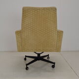 Fauteuil pivotant avec roulettes du milieu du siècle années 1970