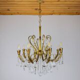 Vintage crystal chandelier, Italy, 1950s