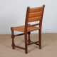 Ensemble de 8 chaises paillées en bois massif, 1940