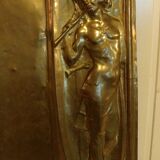 Brass fireplace plate