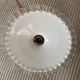 Old pairs of vintage white opaline pendant lights