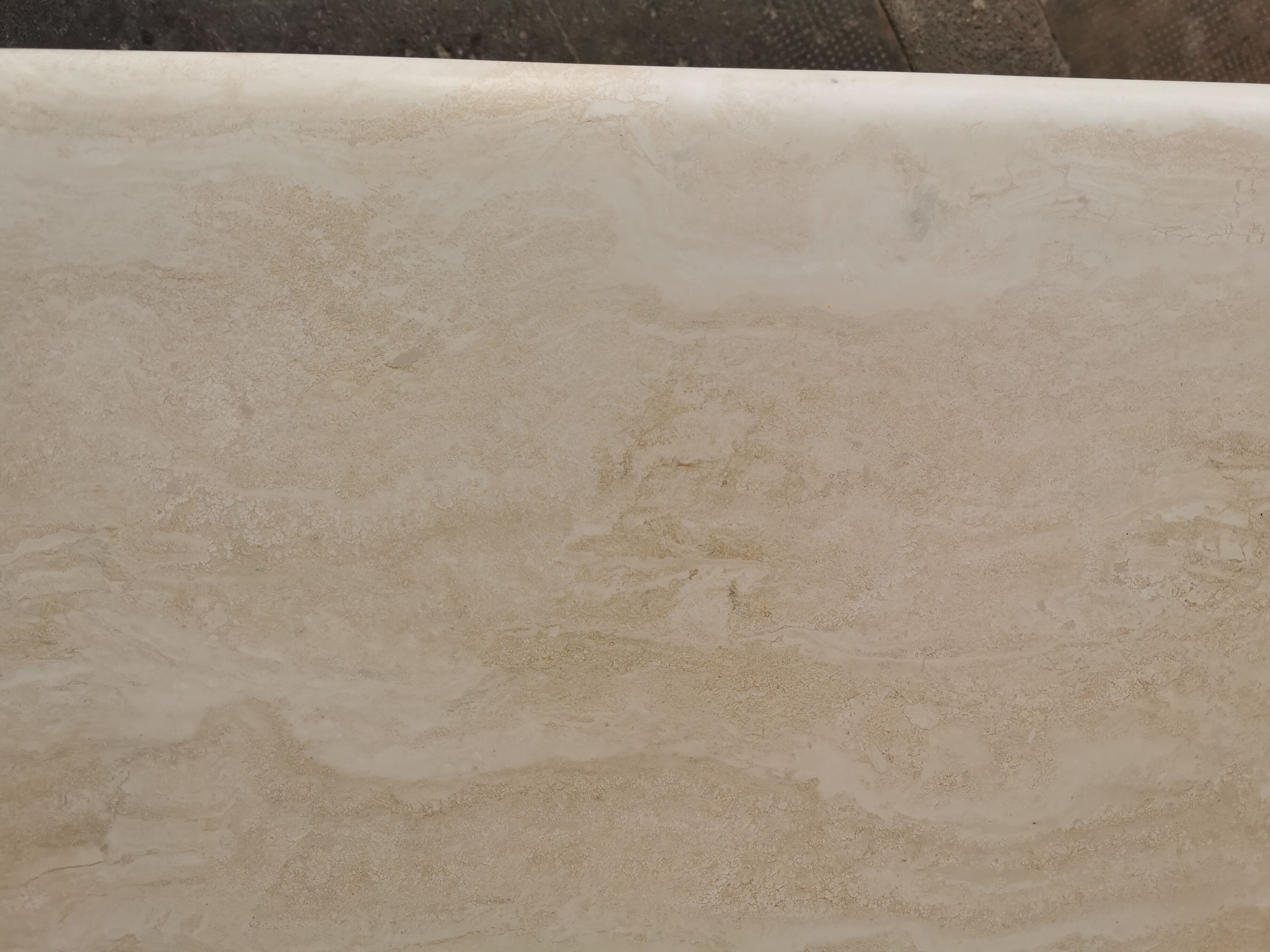 Square travertine coffee table