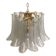 Clear “selle” murano glass chandelier d50