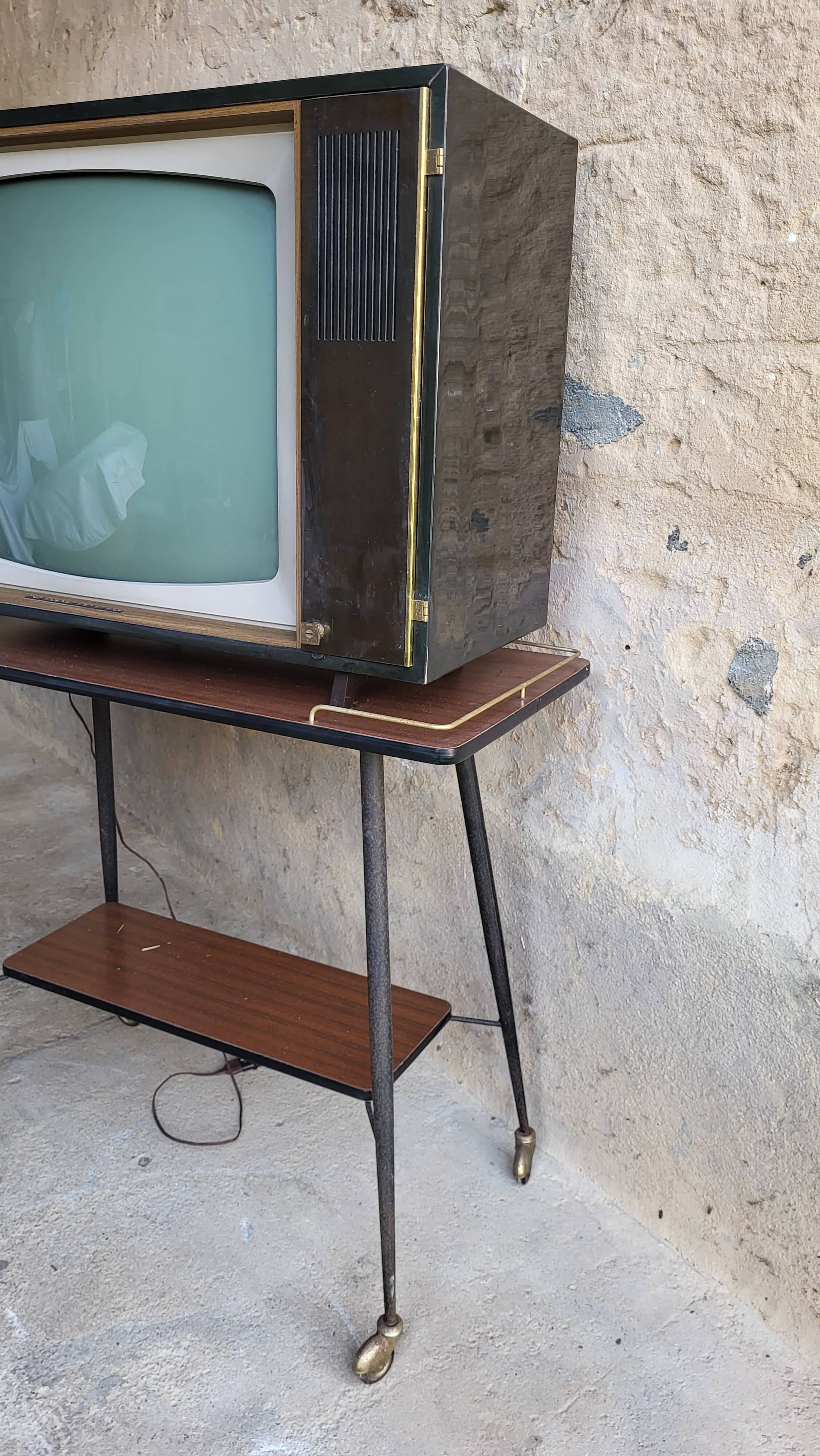 Vintage television & its furniture