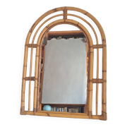 Vintage bamboo mirror