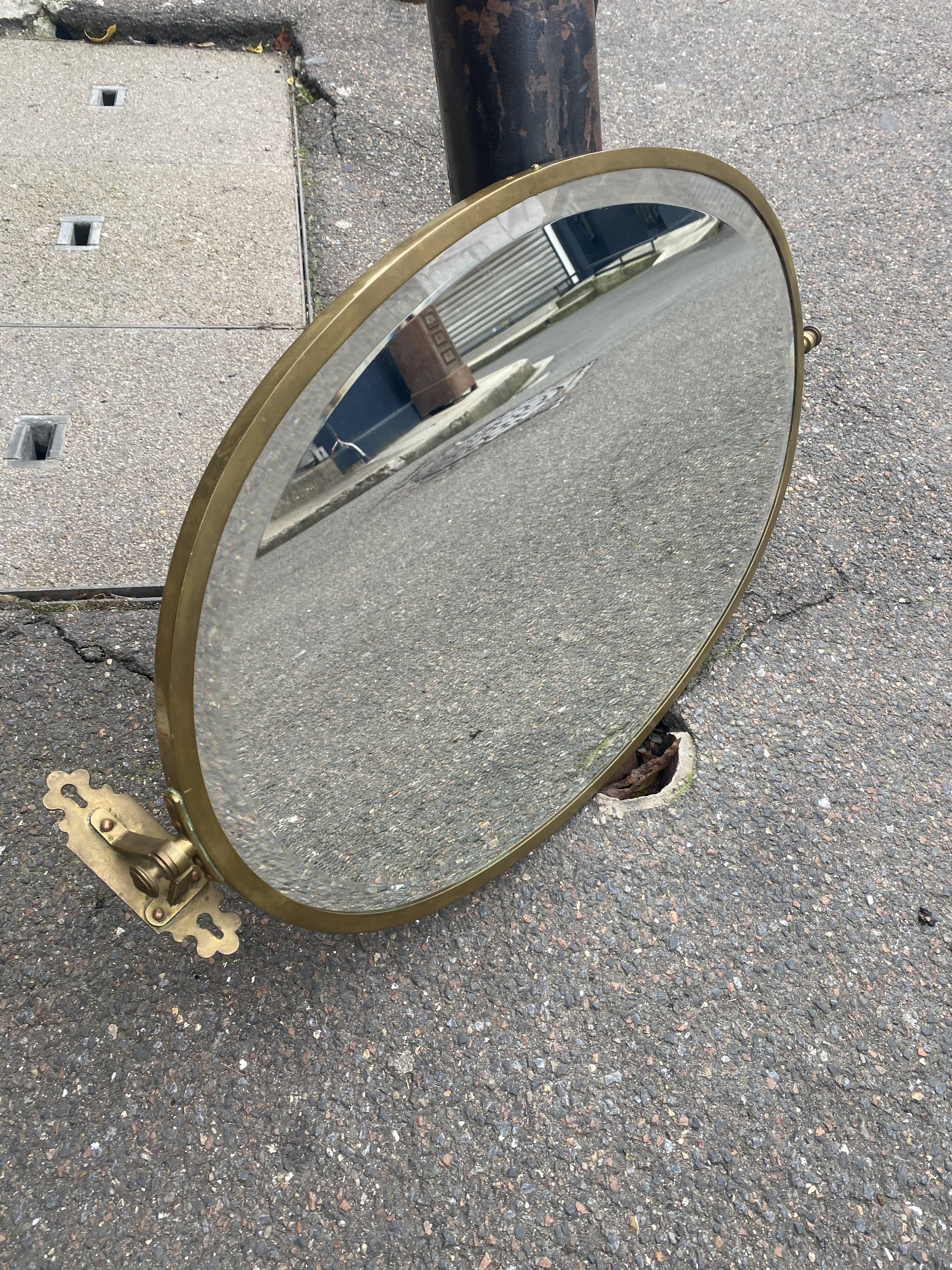 Brass mirror,