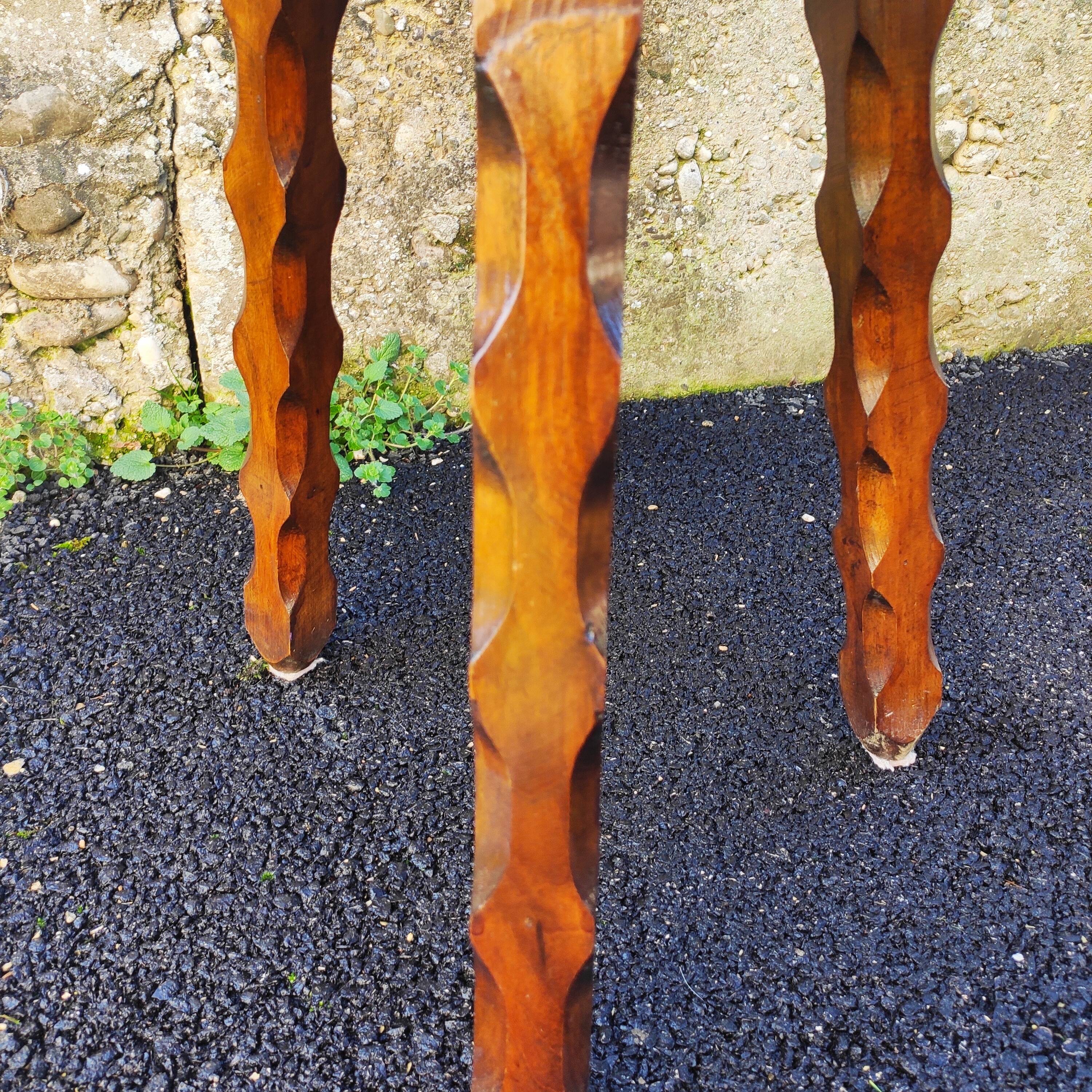 Brutalist tripod stool 1960