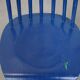 Set of 3 beautiful vintage 1960s blue wooden dining chairs/spindle chairs