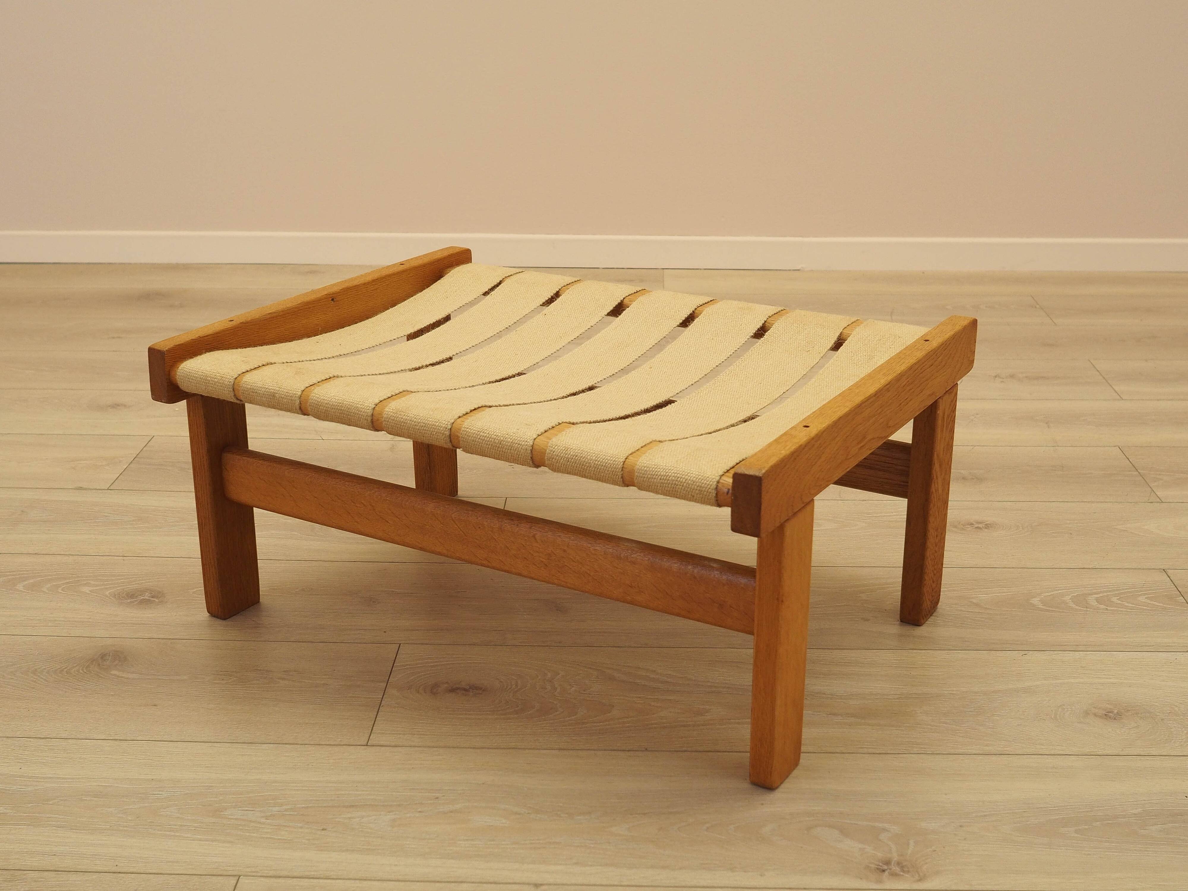 Oak footstool, Danish design, 1960s, made in Denmark