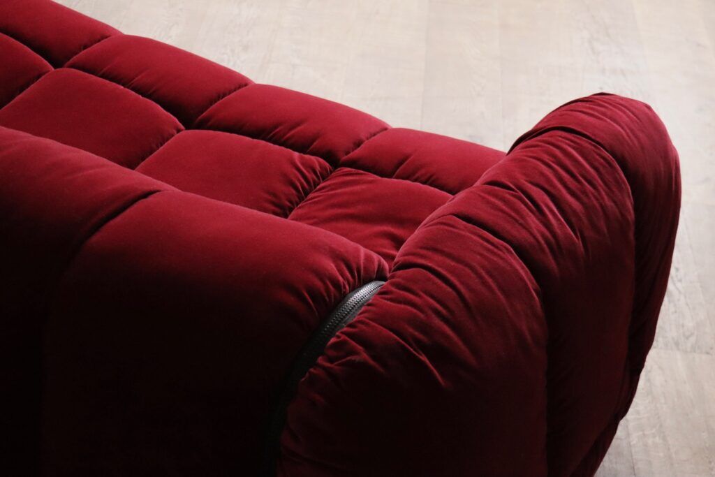 Cini Boeri for Arflex Strips sofa in velvet, Italy 1968