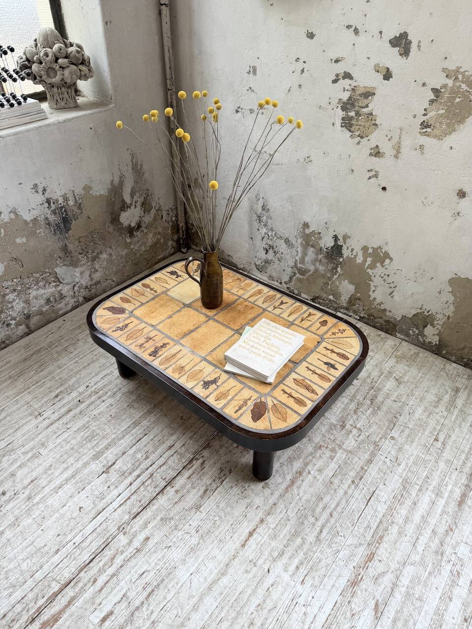 Capron “herbarium” oval coffee table