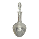 Carafe à décanter en verre gravé