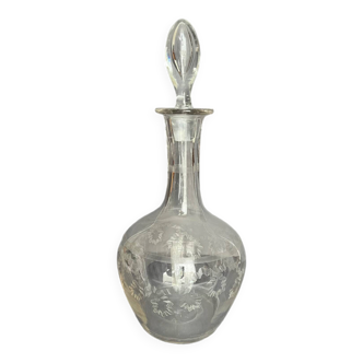 Carafe à décanter en verre gravé