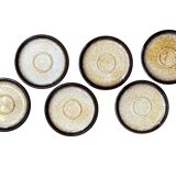 Set of 6 Boch La Louvière Corfu model saucers
