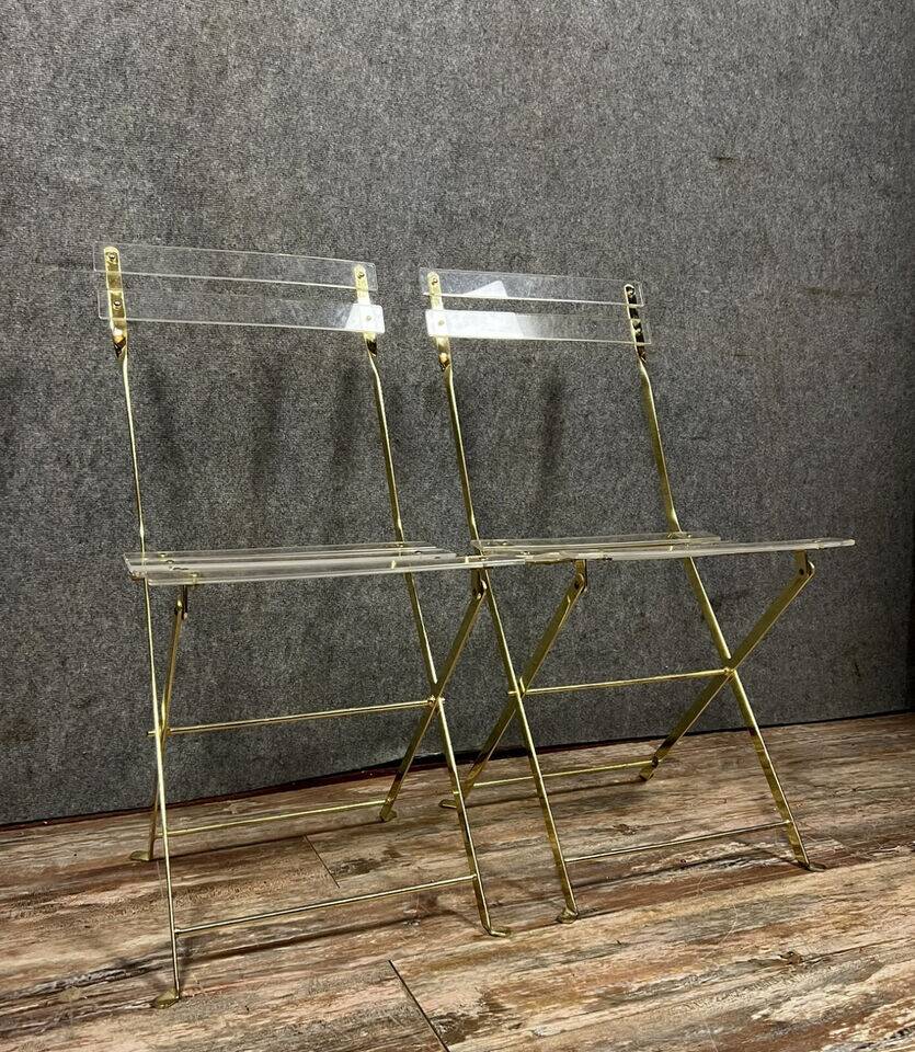 The invisibles: pair of folding chairs by Yonel LEBOVICI and Bernard Berthet