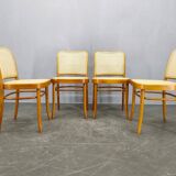 Set of 4 Bentwood Chairs No. 811 after Hoffmann, 1990s