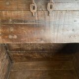 Large Indian chest on wheels early 20th century