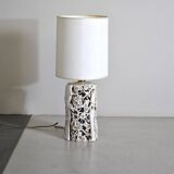 Sculptural table lamp with glazed ceramic structure, 1960s.