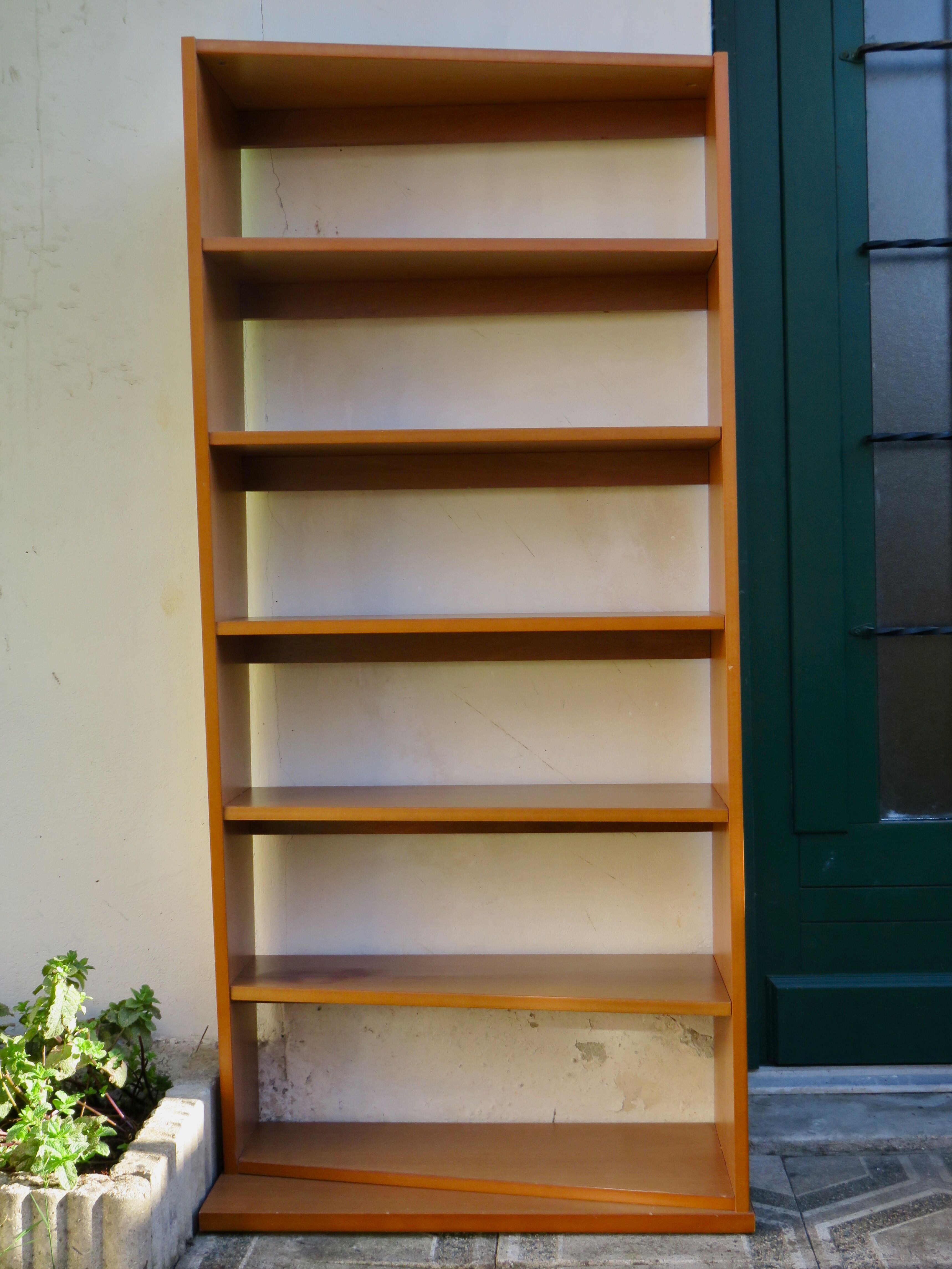 Asymmetrical two-coloured wooden library, Denmark 1990