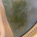 Oil on canvas oval late eighteenth portrait from château de Brialy