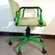 Steelcase green office armchair with 5-star design base, vintage 1970