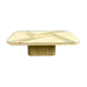 Low table in travertine and onyx 80'