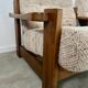 Lot of 2 solid elm armchairs, Maison Regain design, 70s vintage