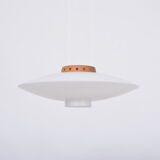 White Mid-Century Modern pendant model "Ufo" by Uno and Östen Kristiansson