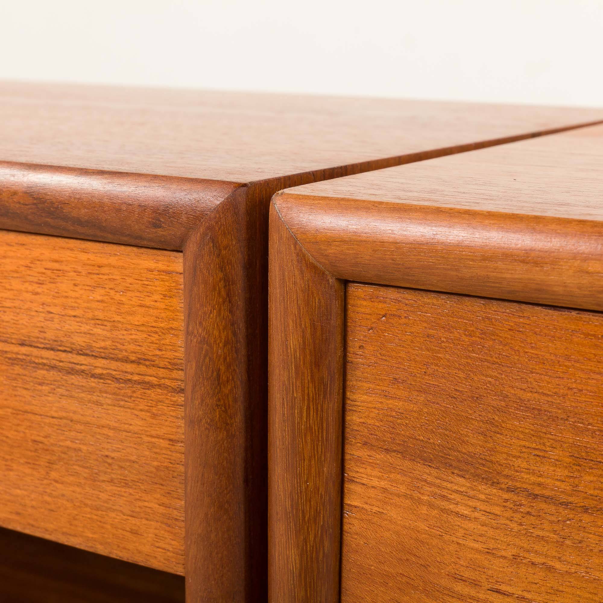Pair of mid-century teak nightstands, Denmark 1960s