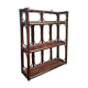 Etagère murale en bambou & rotin couleur marron, vintage 1960