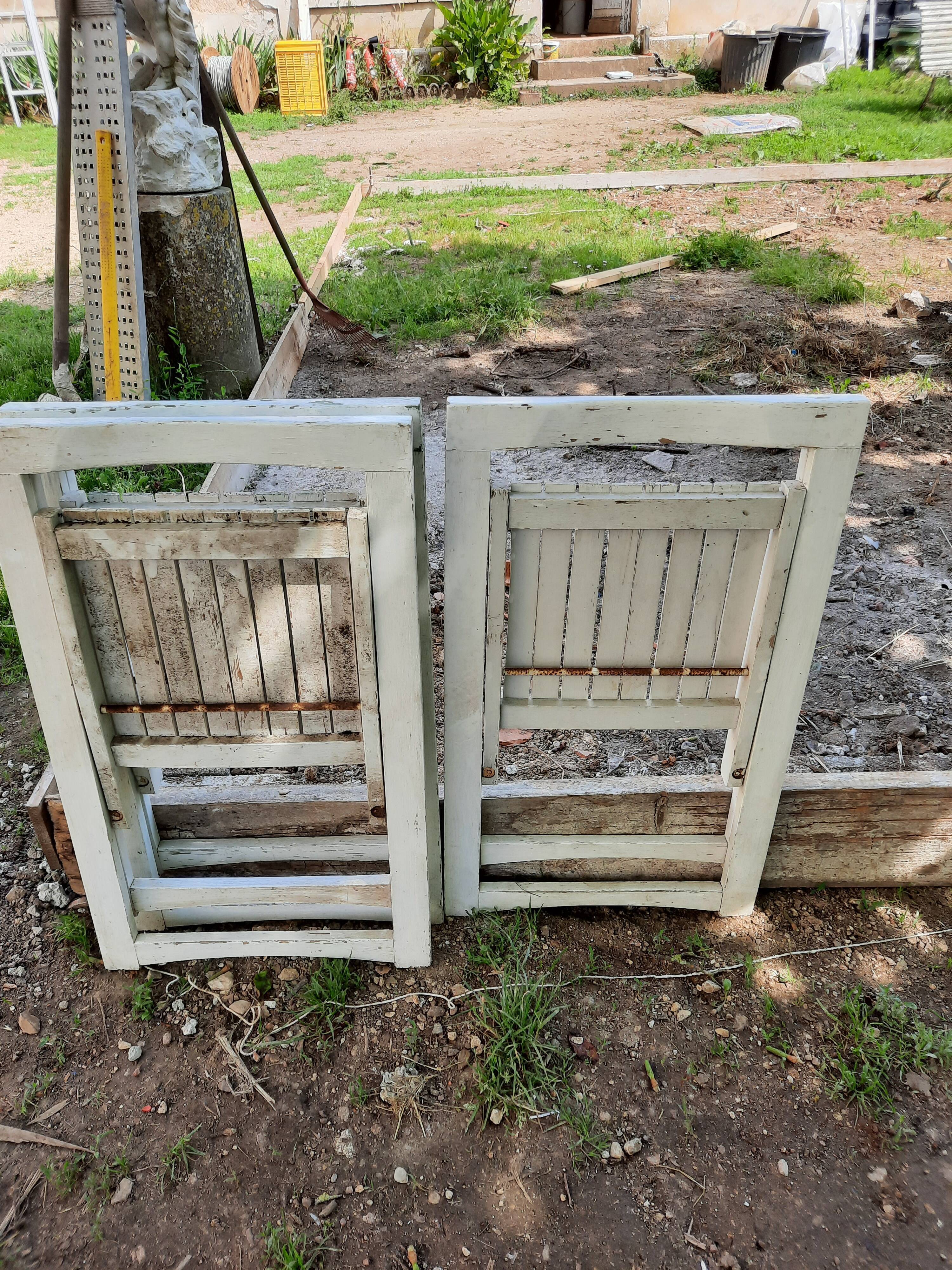 5 folding garden chairs