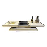 Vintage coffee table by Willy Rizzo for Mario Sabot, 1970s